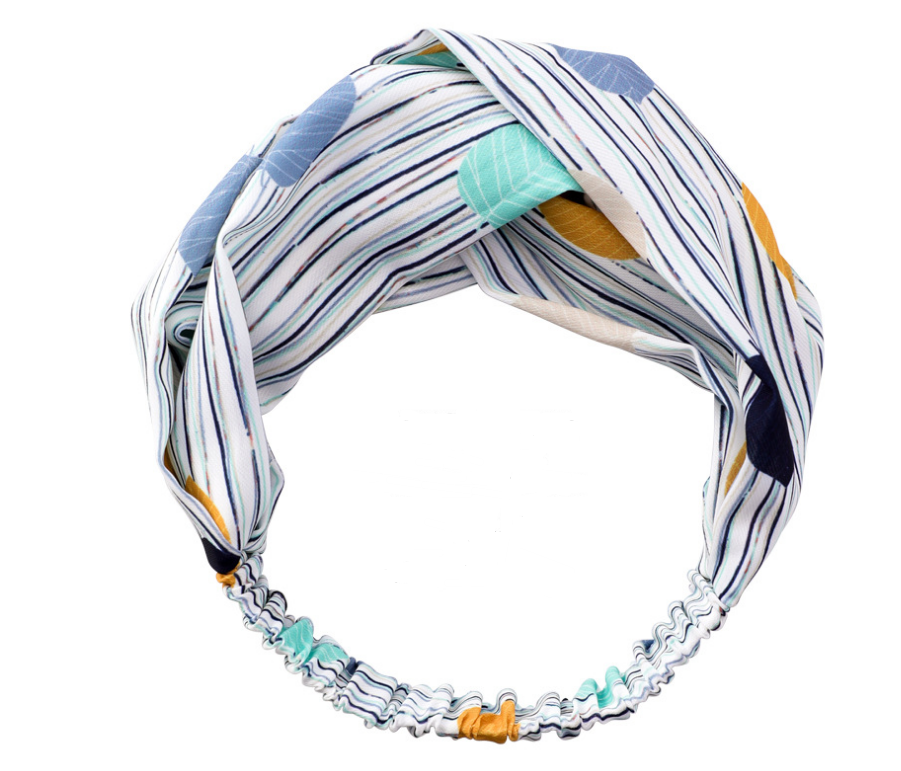 Leaf-Print Knot Headband