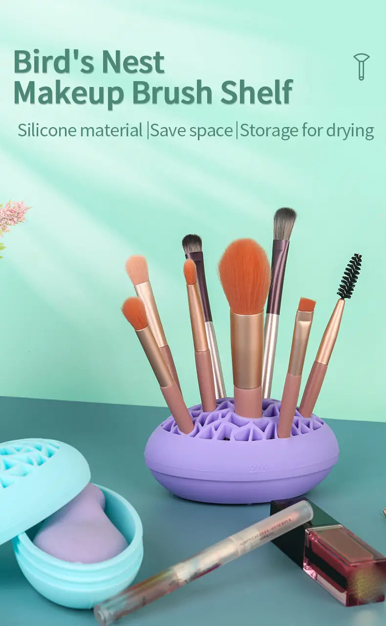 Silicone Brush & Lipstick Holder