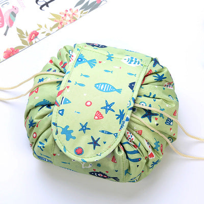 Lay-Flat Drawstring Makeup Bag