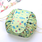 Lay-Flat Drawstring Makeup Bag