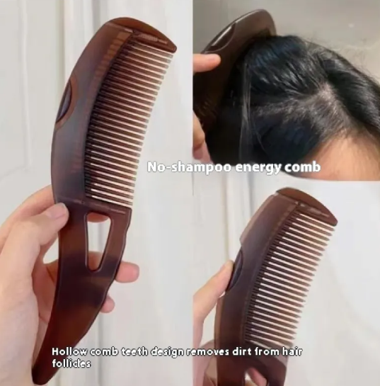 Press-Dispensing Scalp Comb