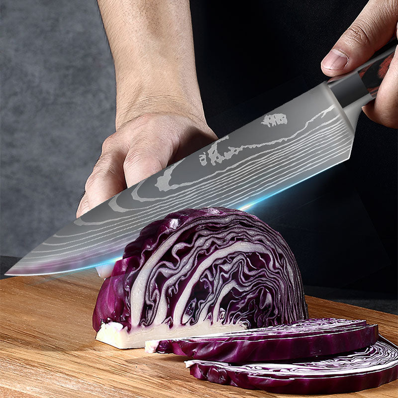 Ensemble de couteaux de cuisine style Damas