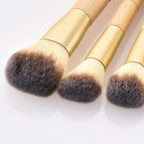 Wooden-Handle Makeup Brush Set — 7 Pieces