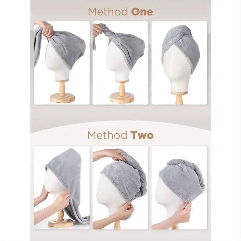 Hair Towel Wrap Set for Drying and Bathing (1 or 3 pcs)