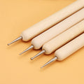 Nail Art Dotting Tools Set with Wooden Handles (5 Pcs)