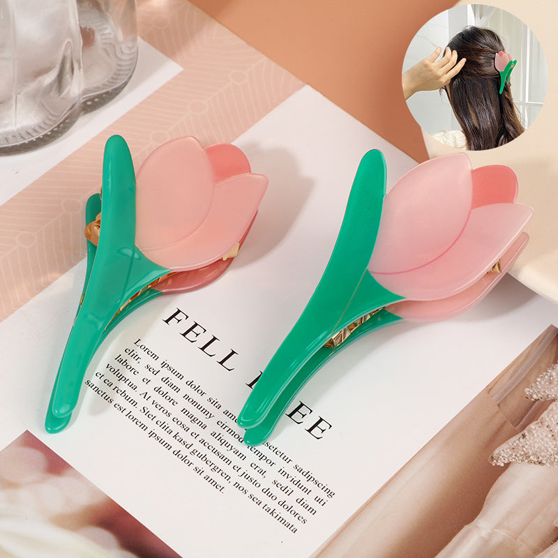Tulip Hair Clip - Stylish Acetate Hair Accessory