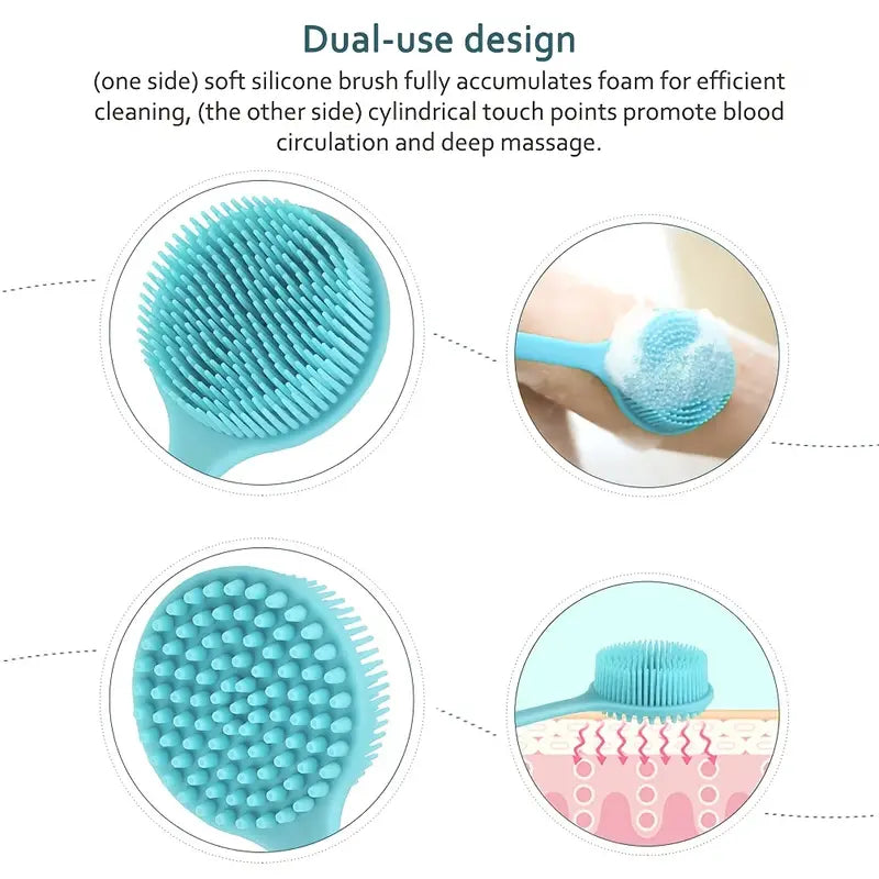 Long-Handle Silicone Body Brush