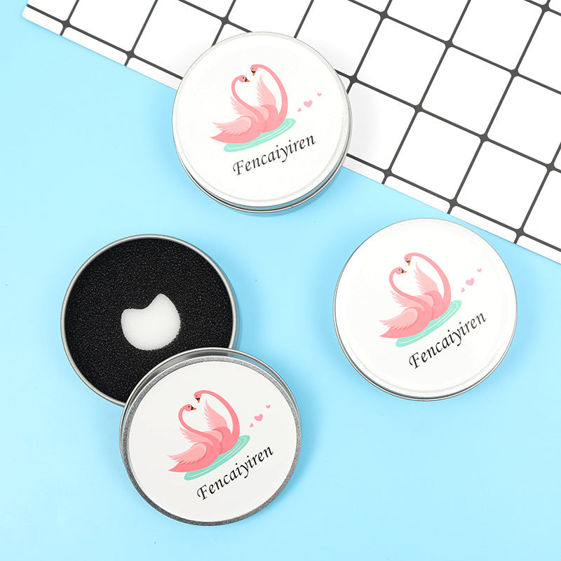 Dry Makeup Brush Cleaning Sponge Tin