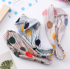 Leaf-Print Knot Headband