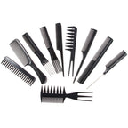 Hair Styling Comb Set — 10 Pieces