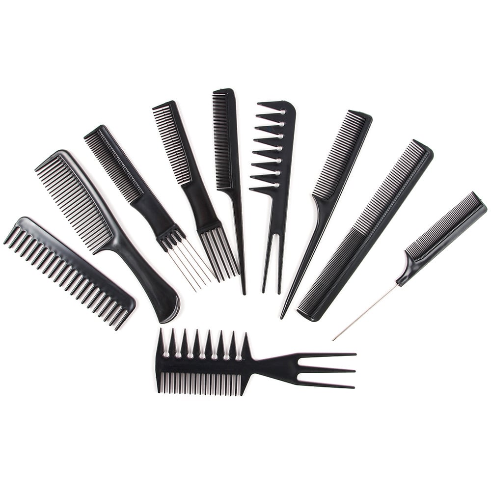 Hair Styling Comb Set — 10 Pieces