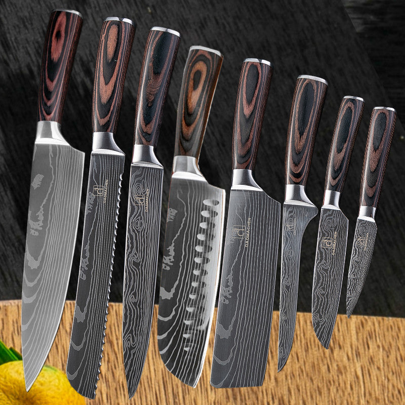 Ensemble de couteaux de cuisine style Damas