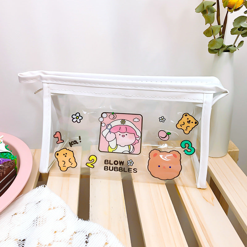 Clear Printed Makeup Pouch