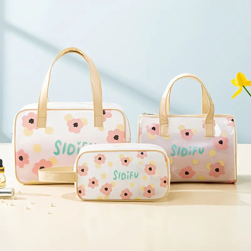 Translucent Waterproof Makeup Bag Toiletry Organizer