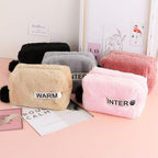 Plush Makeup Bag - Stylish Multi-functional Organizer