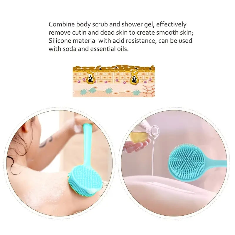 Long-Handle Silicone Body Brush