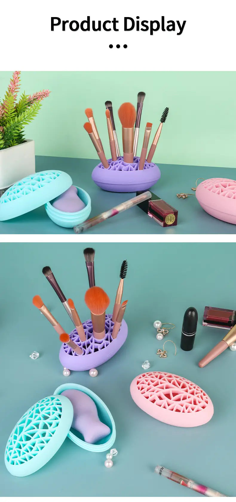 Silicone Brush & Lipstick Holder