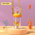 Bouteille d'eau fontaine de plongée pour enfants motif baleine - Gobelet antifuite en Tritan (Diverses tailles et couleurs)
