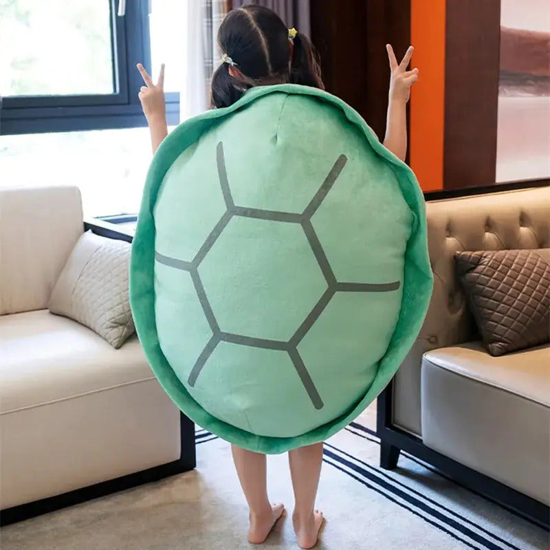 着用できるカメの甲羅枕