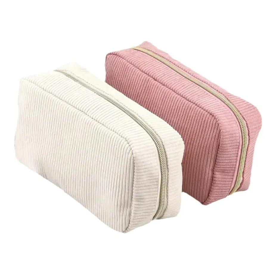 Corduroy Makeup Pouch