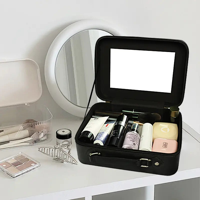 Portable Beauty Case with Mirror