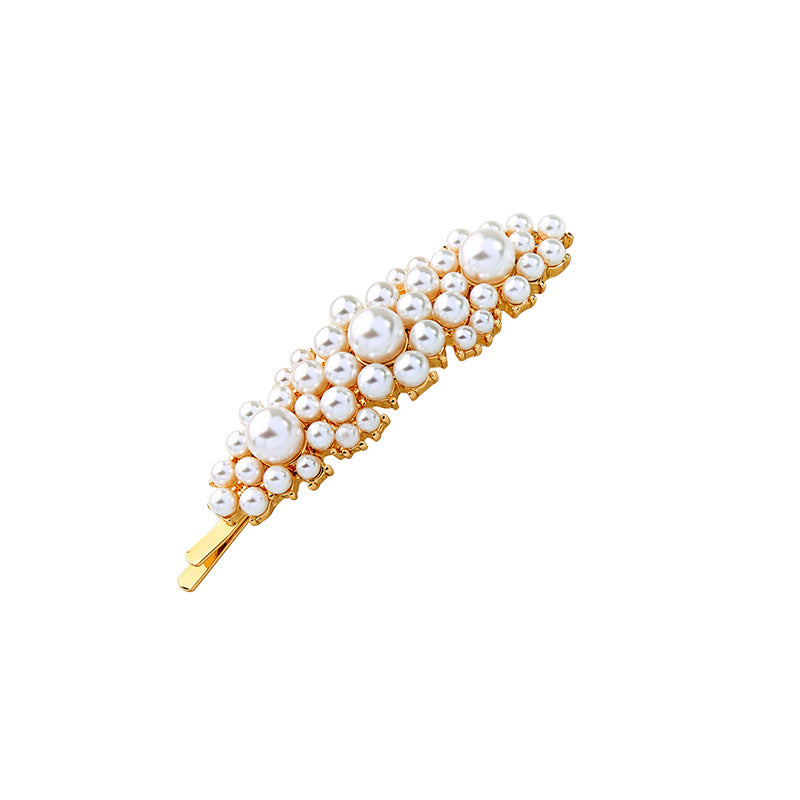 Gold-Tone Pearl-Effect Hair Clip