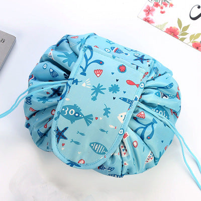Lay-Flat Drawstring Makeup Bag