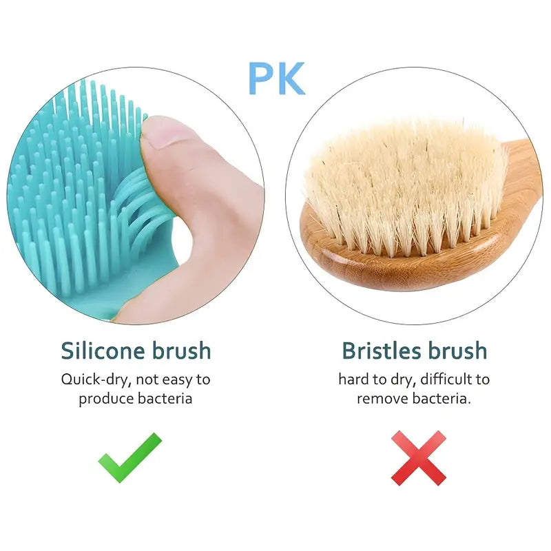 Long-Handle Silicone Body Brush