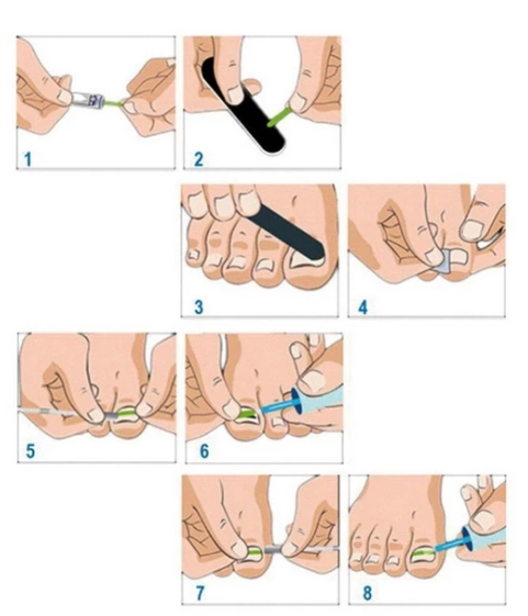 Nail Tips Set with Adhesive and Nail Art Sticks