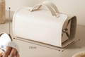 Foldable Faux-Leather Makeup Bag