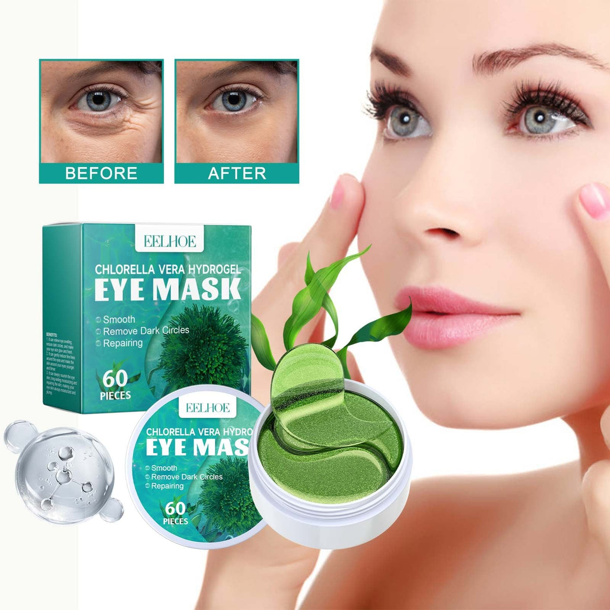 EELHOE Chlorella & Aloe Eye Patches