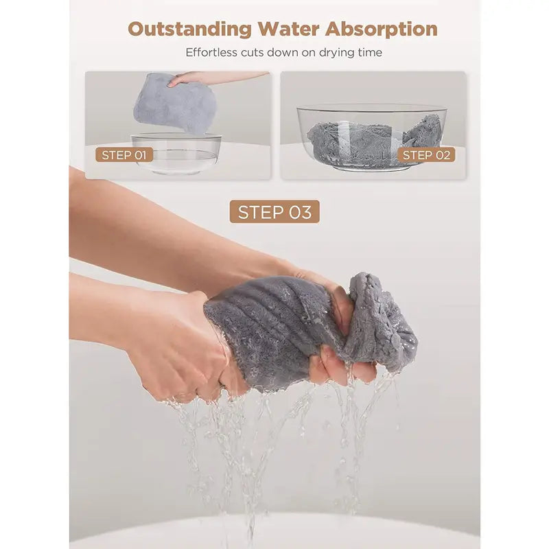 Hair Towel Wrap Set for Drying and Bathing (1 or 3 pcs)