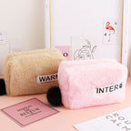 Plush Makeup Bag - Stylish Multi-functional Organizer