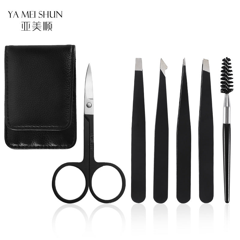 Stainless Steel Eyebrow Tweezer Set