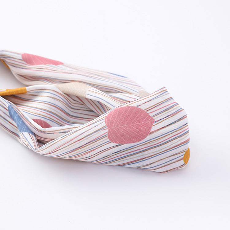 Leaf-Print Knot Headband