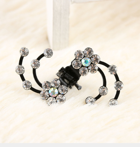 Floral Rhinestone Hair Clip