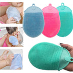Silicone Bath Brush and Exfoliating Gloves Set
