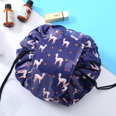 Lay-Flat Drawstring Makeup Bag