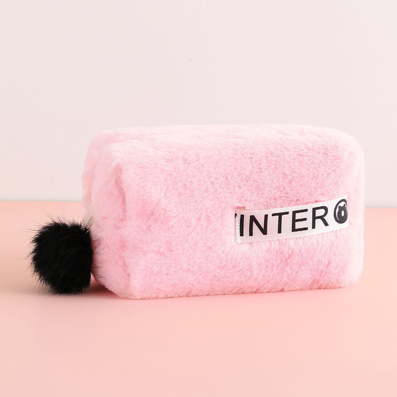 Plush Zipped Makeup Bag