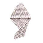 Striped Microfiber Towel Wrap for Long Curly Hair