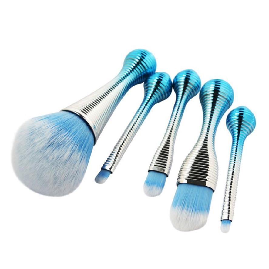 Blue Gradient Travel Brush Set — 5 Pieces