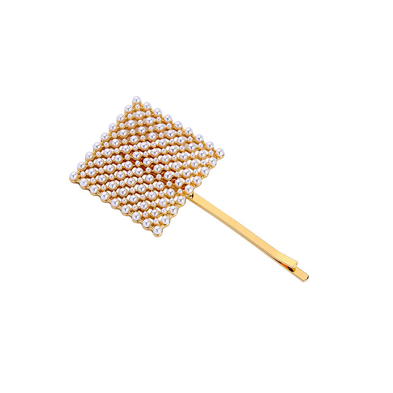 Gold-Tone Pearl-Effect Hair Clip