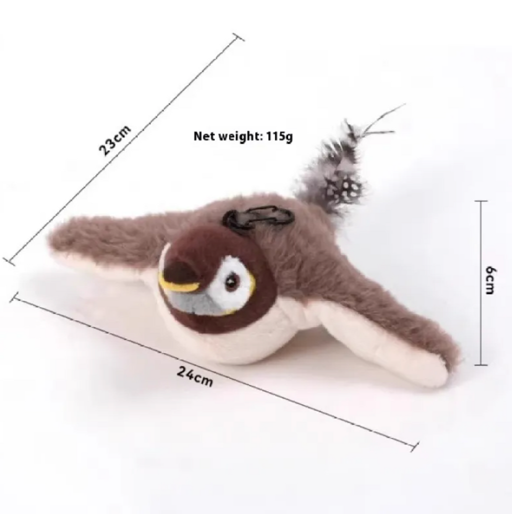 Jouet en peluche oiseau pour animaux de compagnie