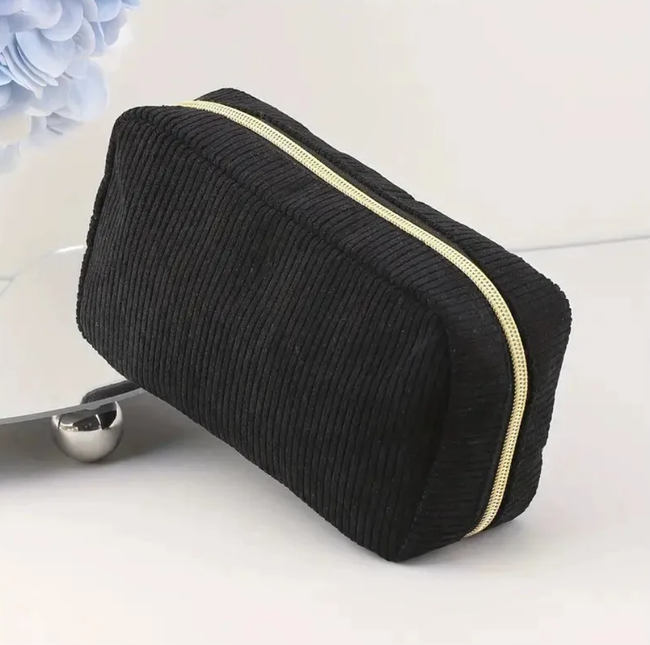 Corduroy Makeup Pouch