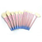Gradient Color Makeup Brush Set - 14-Piece Collection