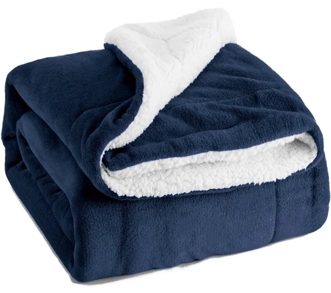 Sherpa Fleece Throw Blanket — 130 × 160 cm