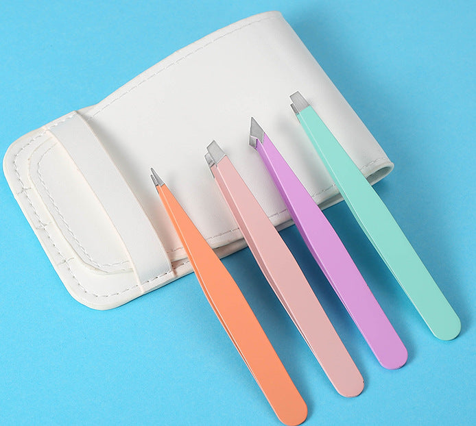 Stainless Steel Eyebrow Tweezer Set