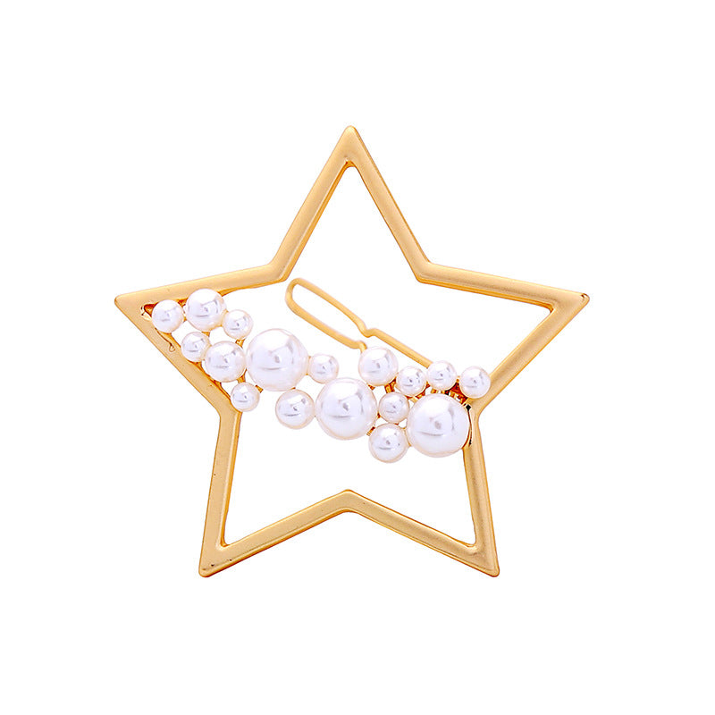 Gold-Tone Pearl-Effect Hair Clip