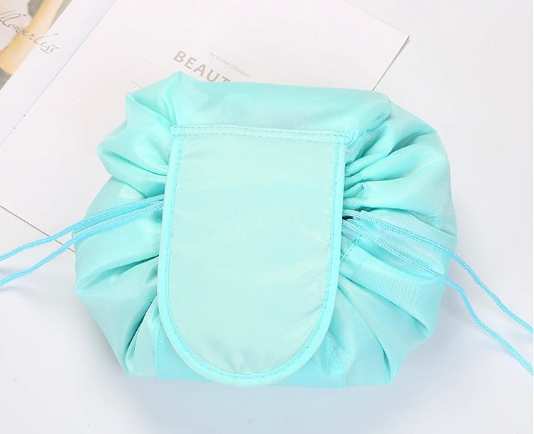 Lay-Flat Drawstring Makeup Bag