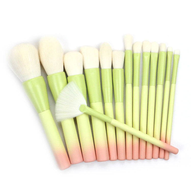 Gradient Color Makeup Brush Set - 14-Piece Collection